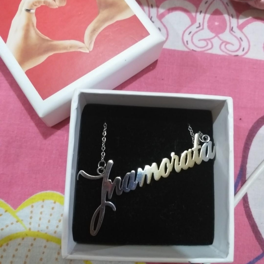 Silver *INAMORTA* necklace